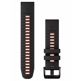 Ремешок Garmin QuickFit Silicone Watch Band (010-13280-06) 22mm Black/Flame Red