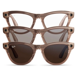 Умные очки Ray-Ban Skyler (Gen 2) Shiny Transparent Peach Standard Clear Brown Transitions