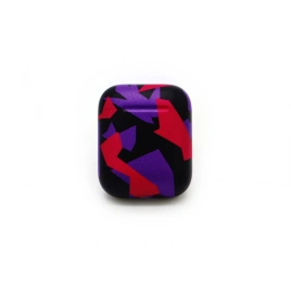 Наушники Apple AirPods 2 Color (MRXJ2) в футляре с возможностью беспроводной зарядки ARMY Черно-фиолетовые
