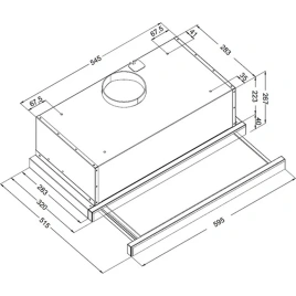 Встраиваемая вытяжка Korting KHP 6975 GN Black