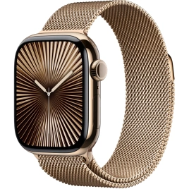 Смарт-часы Apple Watch Series 10 42mm Gold Titanium Case with Gold Milanese Loop