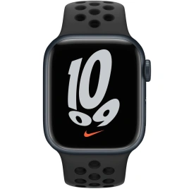 Смарт-часы Apple Watch Series 7 GPS 45mm Midnight/Black Nike Sport Band (MKNC3)