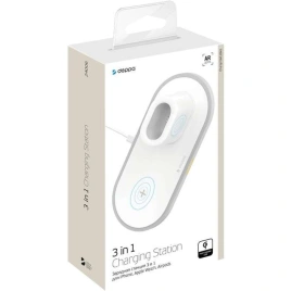Беспроводное зарядное устройство Deppa 3 в 1 Для IPhone, Apple Watch, Airpods (24006) White