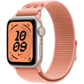 Смарт-часы Apple Watch SE (2025) 44mm Starlight Aluminum Case with Alpenglow Pink Nike Sport Loop