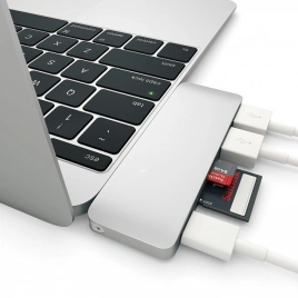 Хаб Satechi Combo Hub 3 in 1 USB Type-C ( B019PHF9W2) Silver
