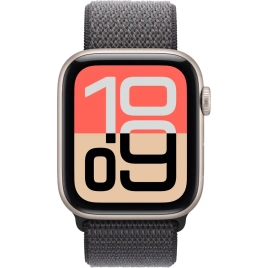 Смарт-часы Apple Watch SE (2025) 40mm Starlight Aluminum Case with Dark Gray Sport Loop