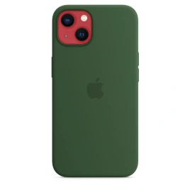 Силиконовый чехол Apple MagSafe для iPhone 13 Зелёный клевер