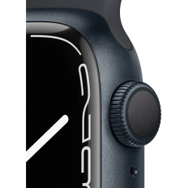 Смарт-часы Apple Watch Series 7 GPS 45mm Midnight/Black Sport Band (MKN53)