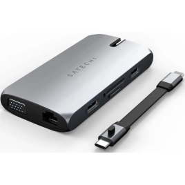 Хаб Satechi USB-C 8 в 1 (ST-UCMBAM) Space Gray