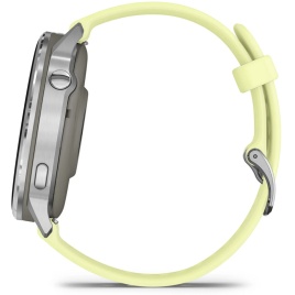 Смарт-часы Garmin Venu 4 45mm Silver Bezel With Citron Silicone Band (010-03014-02)