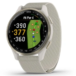 Смарт-часы Garmin Approach S50 43mm (010-03010-01) Cream Gold/Ivory ComfortFit Nylon Band