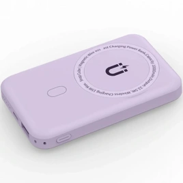 Внешний аккумулятор WiWU Snap Cube Magsafe Wireless Charge SC 10000 mAh Purple