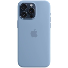 Силиконовый чехол Apple MagSafe для iPhone 15 Pro Max Winter Blue