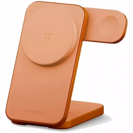 Беспроводное зарядное устройство EnergEA MagTrio 2 Ultra Portable 3in1 Qi2 MagSafe Orange