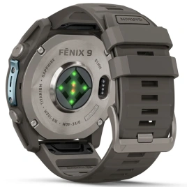 Смарт-часы Garmin Fenix 9 51mm Amoled (010-04763-01) Titanium with Pebble Gray Silicone Band