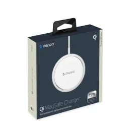 Беспроводное зарядное устройство Deppa 15W MagSafe Qi 24012 White