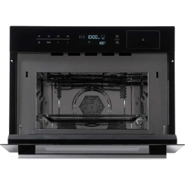 Встраиваемый компактный духовой шкаф с СВЧ и паром Weissgauff OEMS 459 PDB Black