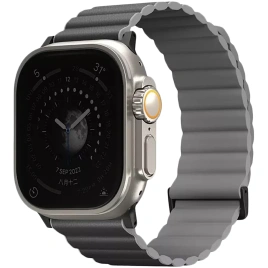 Ремешок Uniq Revix Premium для Apple Watch 44/45/49 Charcoal/Ash Grey