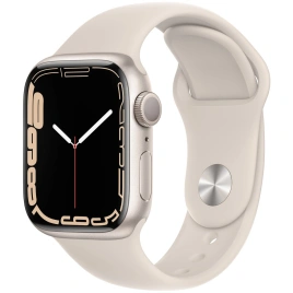 Смарт-часы Apple Watch Series 7 GPS 45mm Starlight Sport Band (MKN63)