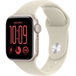 Смарт-часы Apple Watch SE (2026) 44mm Starlight Aluminum Sand Sport Band S/M