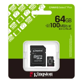Карта памяти Kingston Canvas Select Plus 64Gb MicroSDXC (SDCS3/64GB)