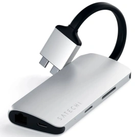 Хаб Satechi USB-C 8 в 1 (ST-TCDMMAS) Silver