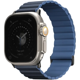 Ремешок Uniq Revix Premium для Apple Watch 44/45/49 Prussian/Mist Blue