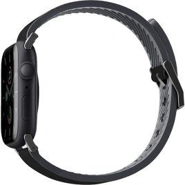 Ремешок Uniq Straden Waterproof Leather/Silicone 45mm Apple Watch Black (45MM-STRABLK)