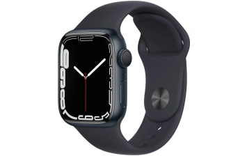 Смарт-часы Apple Watch Series 7 GPS 45mm Midnight/Black (Темная ночь/Черный) Sport Band (MKN53)
