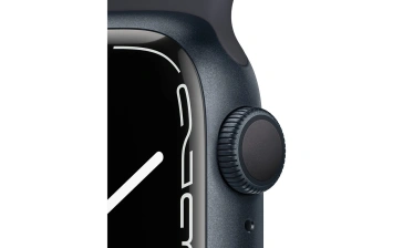 Смарт-часы Apple Watch Series 7 GPS 45mm Midnight/Black (Темная ночь/Черный) Sport Band (MKN53RU/A)