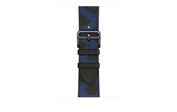 Смарт-часы Apple Watch Hermes Series 7 GPS + Cellular 45mm Silver Stainless Steel Case with Circuit H Single Tour Noir/Bleu Electrique
