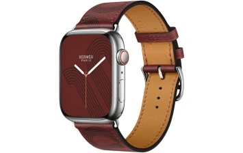 Смарт-часы Apple Watch Hermes Series 7 GPS + Cellular 45mm Silver Stainless Steel Case with Circuit H Single Tour Rouge H/Noir