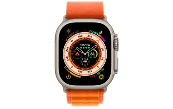 Смарт-часы Apple Watch Ultra GPS + Cellular 49mm Titanium Case with Orange Alpine Loop M (MQFJ3)