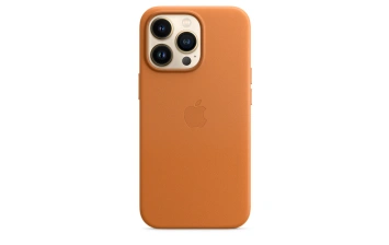 Кожаный чехол Apple MagSafe для iPhone 13 Pro Золотистая охра