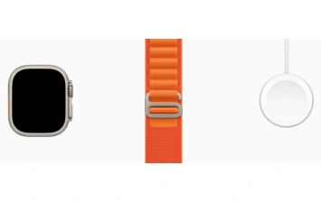 Смарт-часы Apple Watch Ultra GPS + Cellular 49mm Titanium Case with Orange Alpine Loop M (MQFJ3)