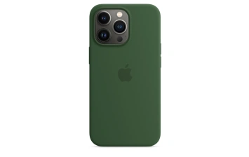 Силиконовый чехол Apple MagSafe для iPhone 13 Pro Зелёный клевер