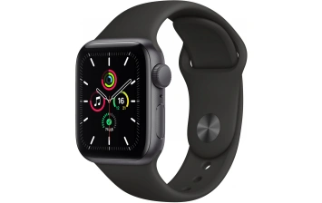 Смарт-часы Apple Watch Series SE GPS 44mm Space Gray/ Black (Серый космос/Черный) Sport Band (MYDT2RU/A)