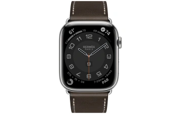 Смарт-часы Apple Watch Hermes Series 7 GPS + Cellular 45mm Silver Stainless Steel Case with Single Tour Deployment Buckle Ebene