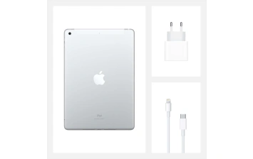 Планшет Apple iPad 10.2 Wi-Fi + Cellular 2020 128Gb Silver (MYMM2RU/A)