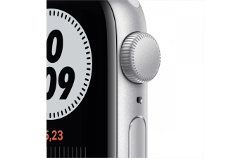 Смарт-часы Apple Watch Series SE GPS 44mm Silver/Black (Серебристый/Черный) Nike Sport Band (MYYH2RU/A)