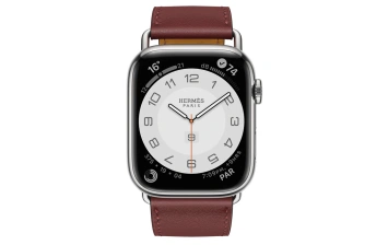 Смарт-часы Apple Watch Hermes Series 7 GPS + Cellular 45mm Silver Stainless Steel Case with Attelage Single Tour Rouge H