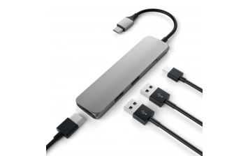 Хаб Satechi Slim Aluminum Type-C Multi-Port Adapter 4K HDMI (ST-CMAM) Space gray