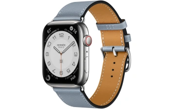 Смарт-часы Apple Watch Hermes Series 7 GPS + Cellular 45mm Silver Stainless Steel Case with Single Tour Bleu Lin