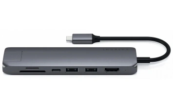 Хаб Satechi Type-C Slim Multi-Port with Ethernet Adapter (ST-UCSMA3M) Space Gray