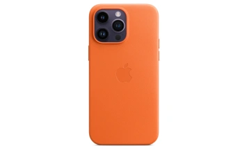 Кожаный чехол Apple MagSafe для iPhone 14 Pro Orange