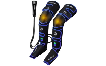 Массажные штаны Reathlete AIR C + Heat Compression Massager чёрные/синие
