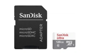 Карта памяти Sandisk Ultra microSDXC Class 10 UHS-I 80MB/s 128GB + SD adapter