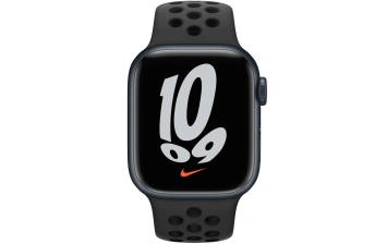 Смарт-часы Apple Watch Series 7 GPS 45mm Midnight/Black (Темная ночь/Черный) Nike Sport Band (MKNA3)