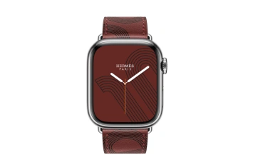 Смарт-часы Apple Watch Hermes Series 7 GPS + Cellular 41mm Silver Stainless Steel Case with Circuit H Single Tour Rouge H/Noir