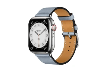 Смарт-часы Apple Watch Hermes Series 7 GPS + Cellular 41mm Silver Stainless Steel Case with Single Tour Bleu Lin